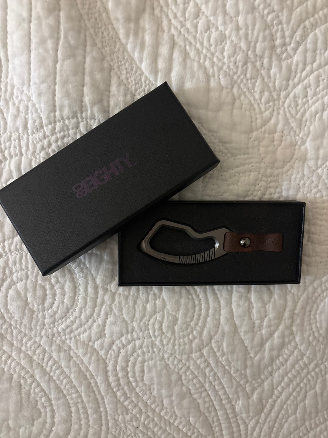 Customer photo review of 80Eighty®  Titanium Carabiner Keychain