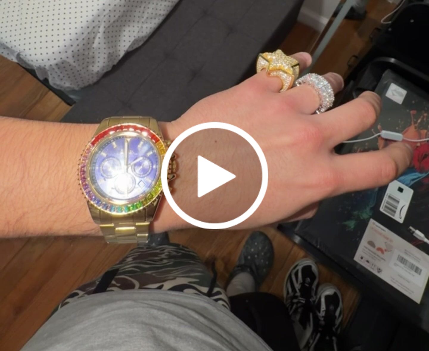 Customer video review of Moissanite Double Row Ring - 925 Silver - D Colour - VVS1