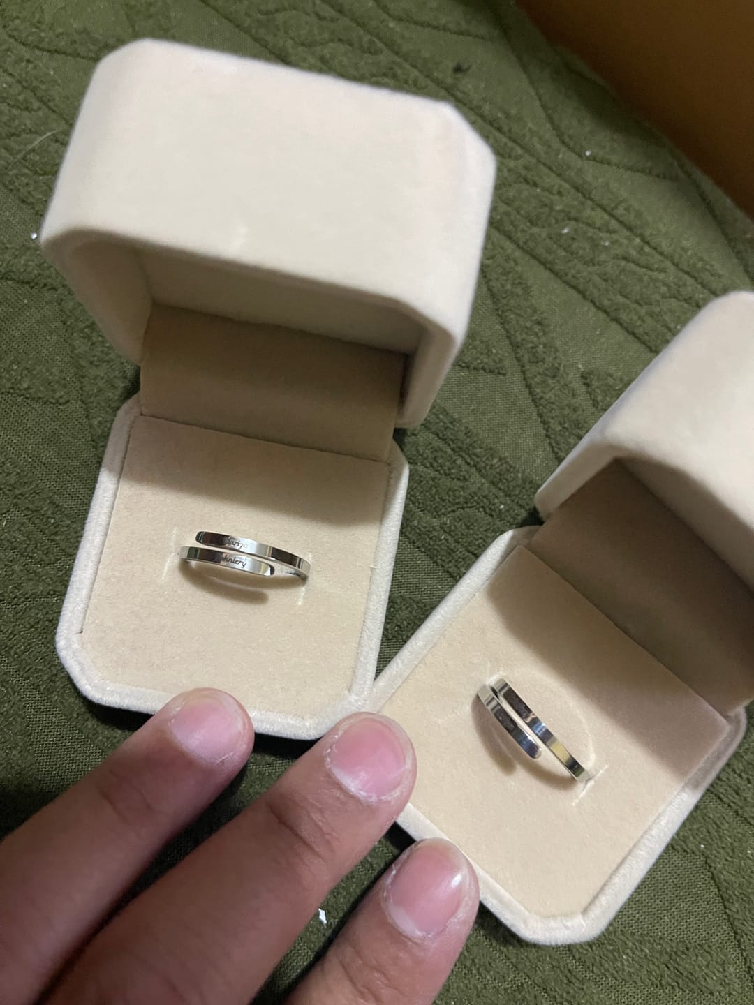 Customer photo review of Printave™ Personalized 2 Layers Ring