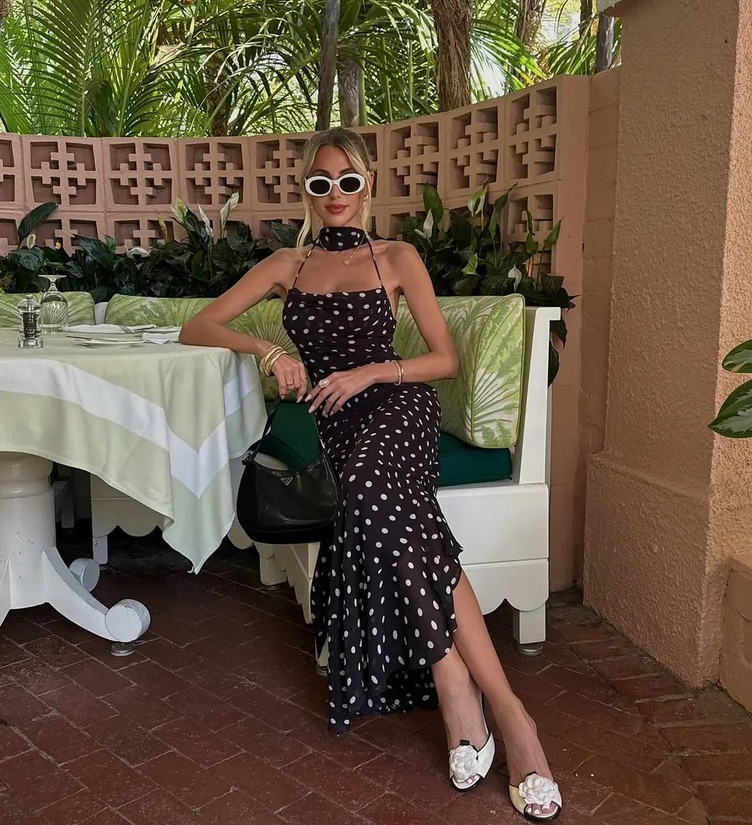 Customer photo review of Valerie Polka Dot Maxi Dress