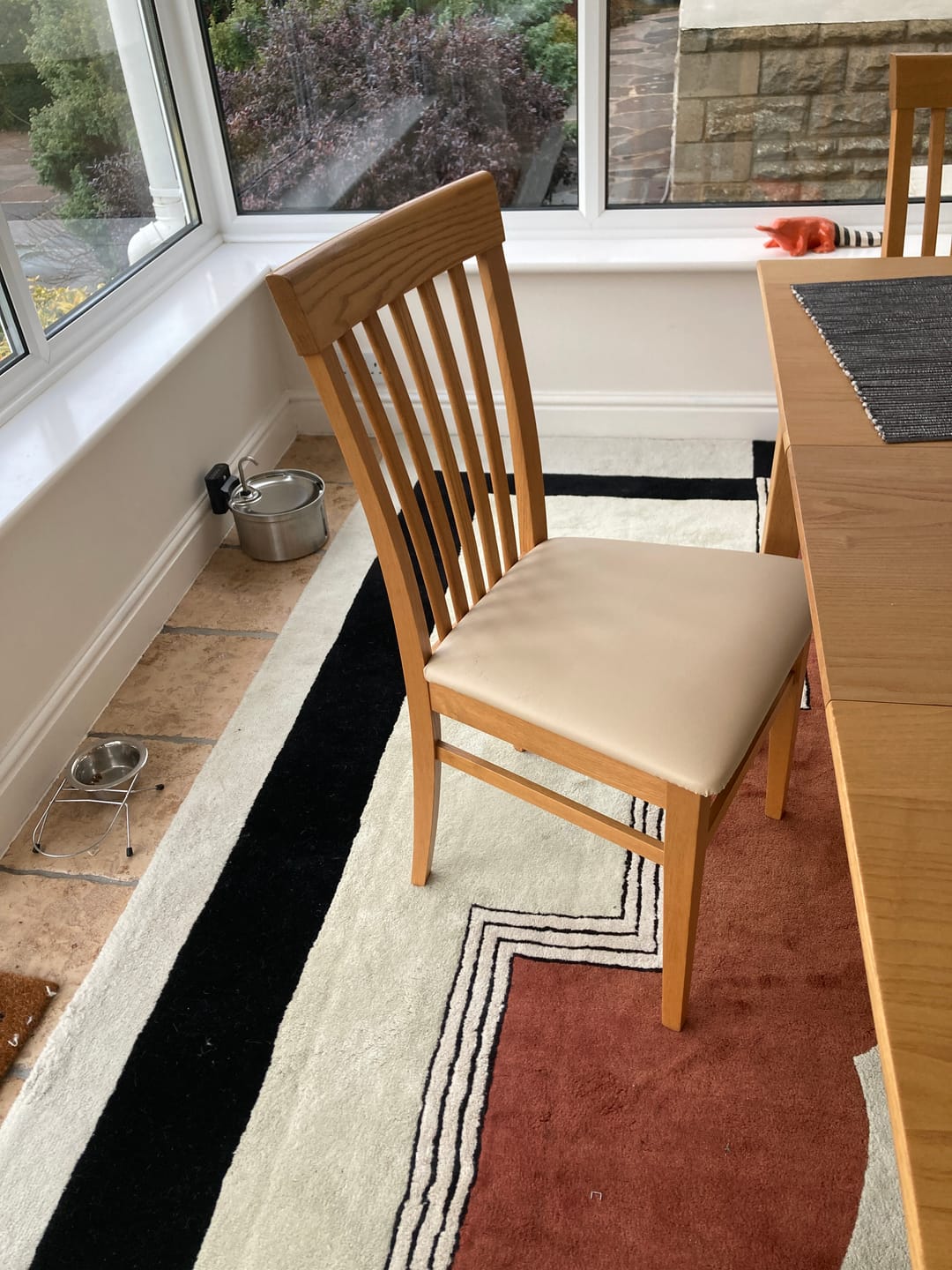 Customer photo review of Special Offer Cream Faux Leather Fabric