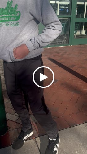 Customer video review of WARNING TRACK PANT