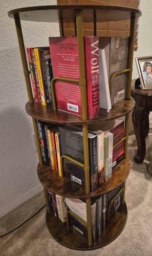 Customer photo review of Flycity 3-5 Tier Rotating Bookshelf With 360° Spinning Display