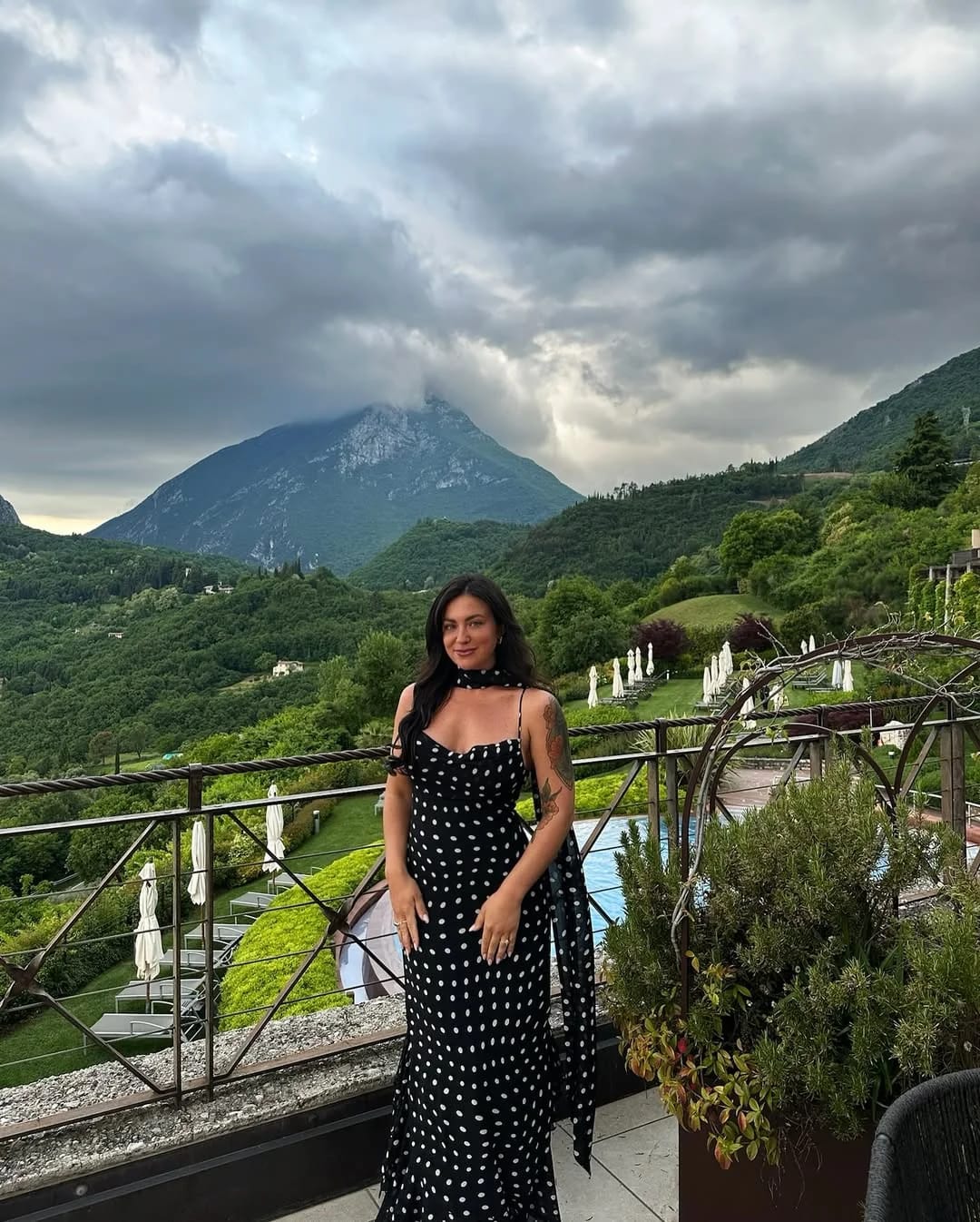 Customer photo review of Valerie Polka Dot Maxi Dress