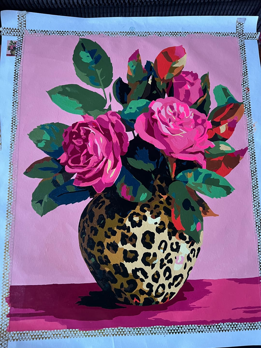 Customer photo review of Wild Roses | Paint by Number