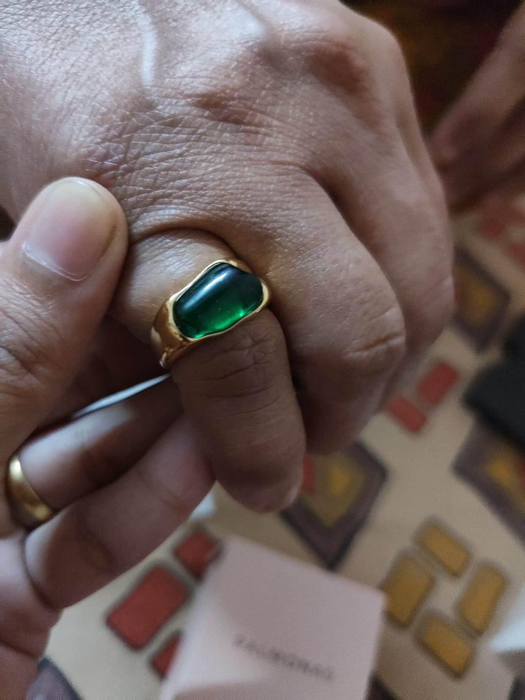 Customer photo review of Greenstone Enigma Ring