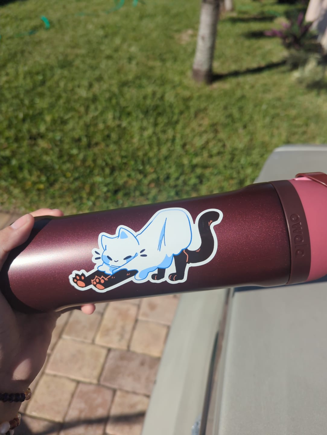 Customer photo review of Cute Ghost Cat Stickers!