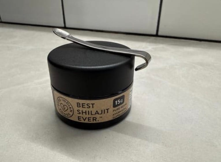 Customer photo review of Shilajit Stainless Steel Spoon