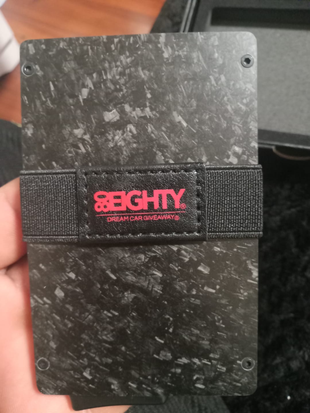 Customer photo review of 80Eighty® Minimalist Forged Carbon Wallet