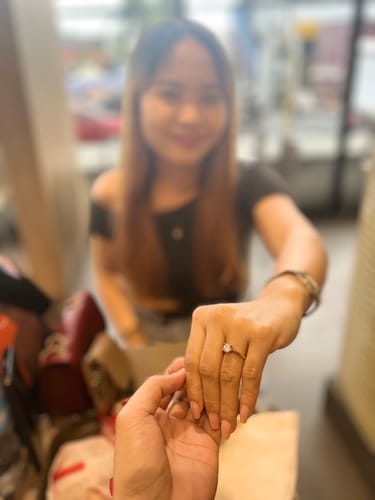 Customer photo review of 1ct Classic Solitaire Engagement Ring (ON HAND)
