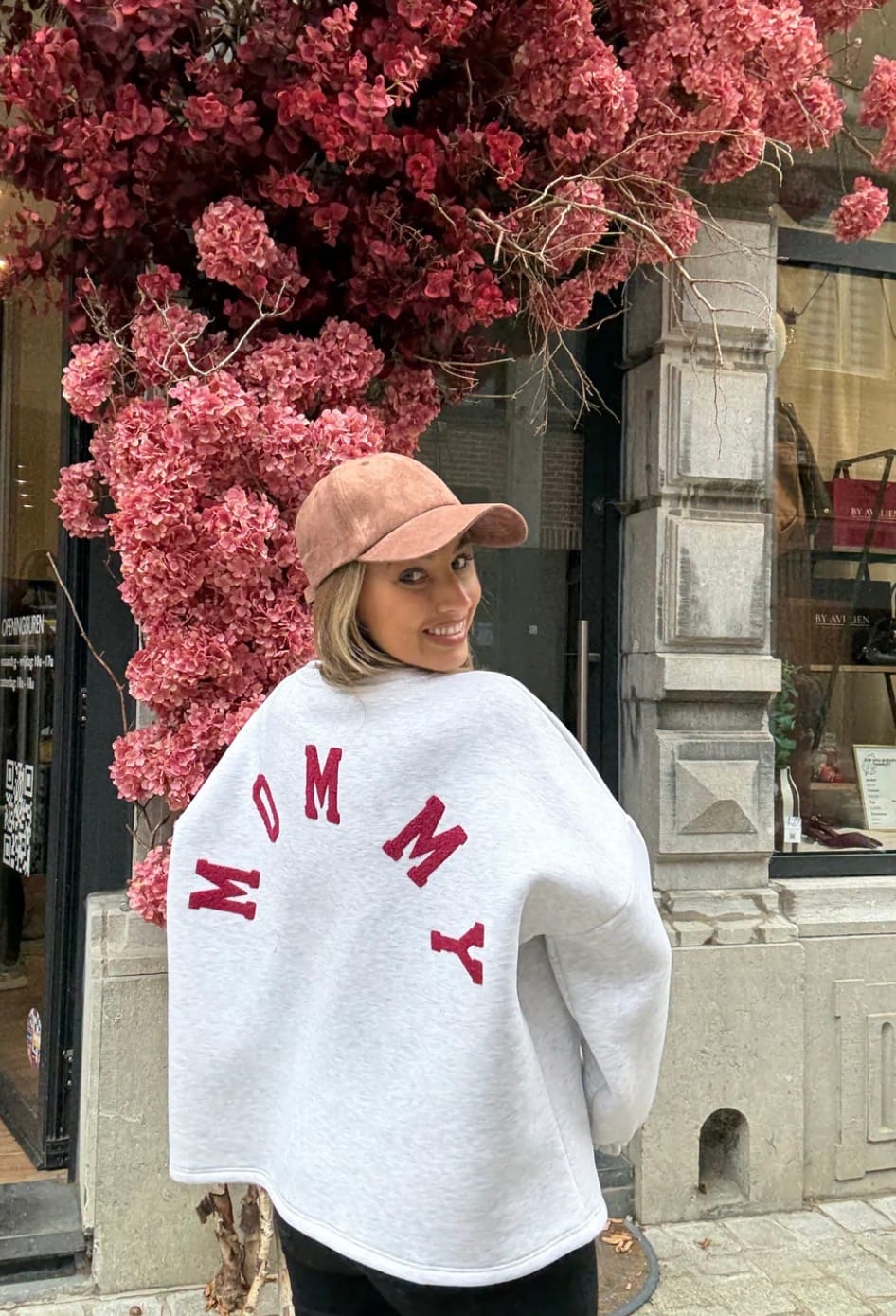 Customer photo review of MOMMY Sweater in beige