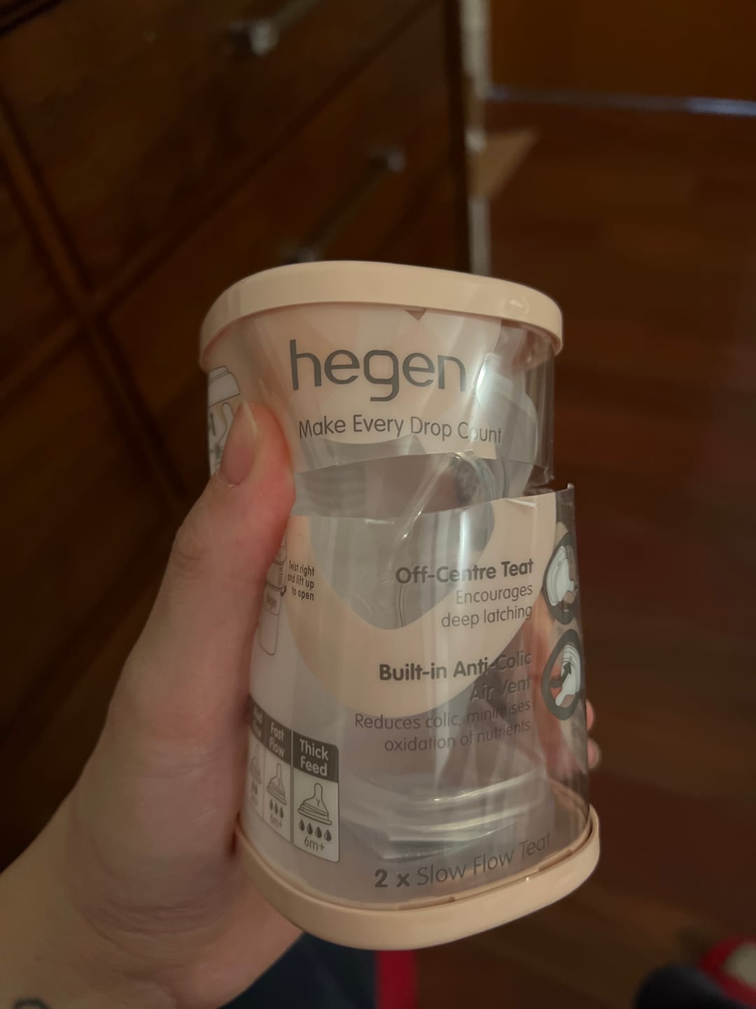 Customer photo review of Hegen Nipple Slow Flow, 2-Pack (1 to 3 months)