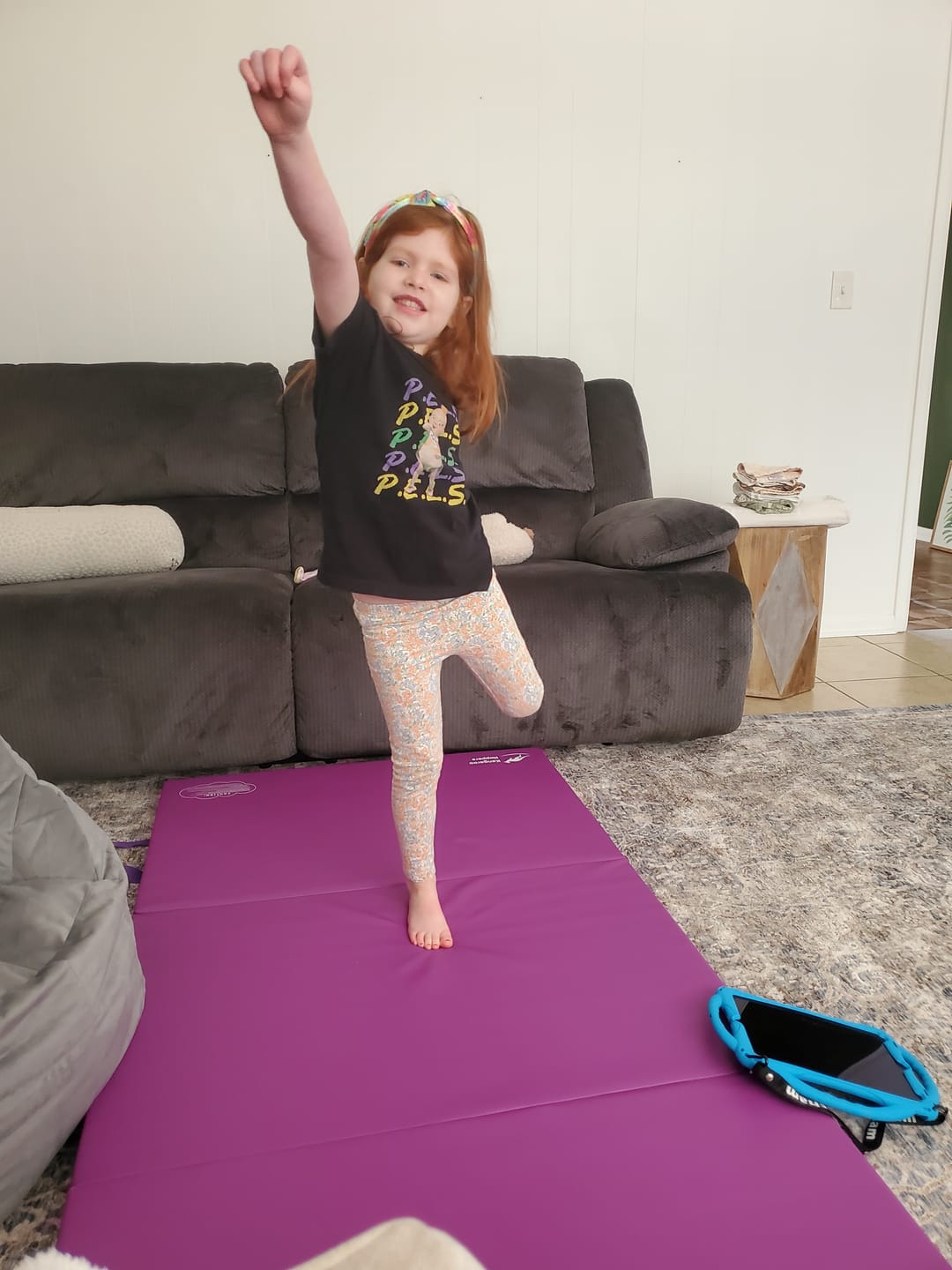 Customer photo review of 35.5" x 70.5" x 2.1" Tri-Fold Gymnastics Mat with Carrying Handles