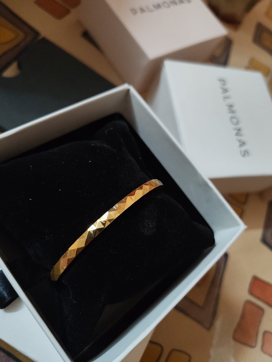 Customer photo review of Gilded Haze Bangle Bracelet