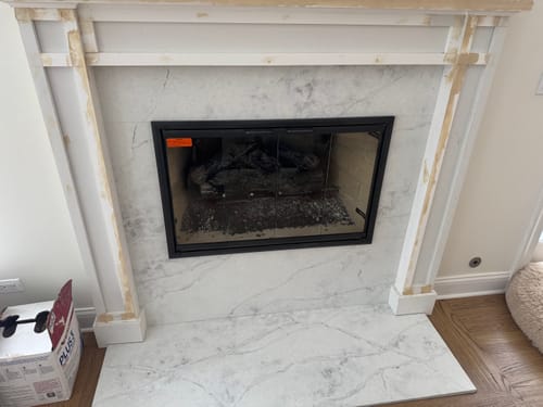 Customer photo review of Cavestone Fireplace Glass Doors | Custom Masonry Fit