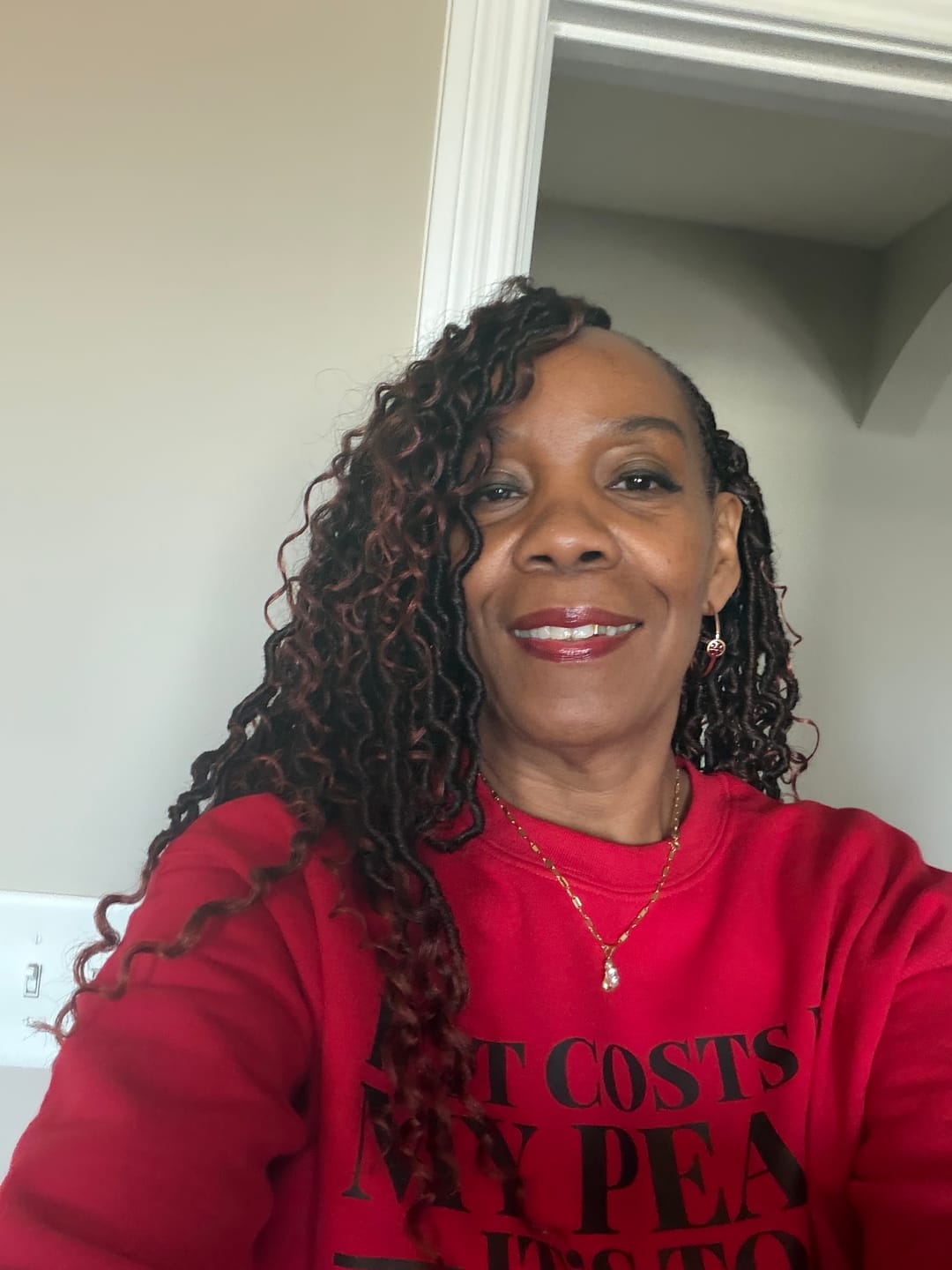 Customer photo review of It's Too Expensive Sweatshirt