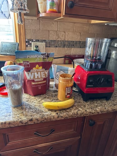 Customer photo review of Whey Protein Isolate with Organic Vanilla