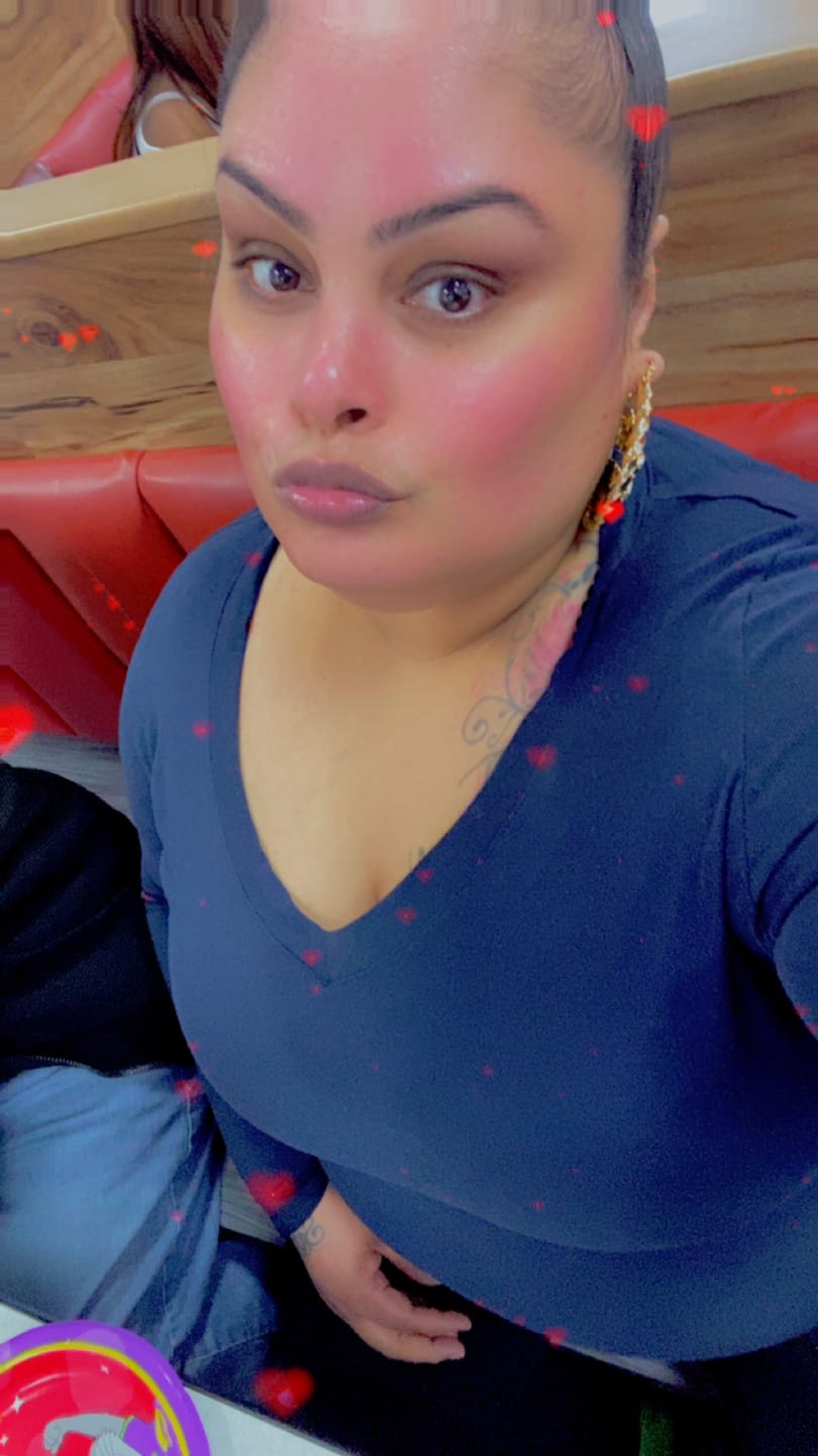Customer photo review of Heart Twist Name Hoop Earrings