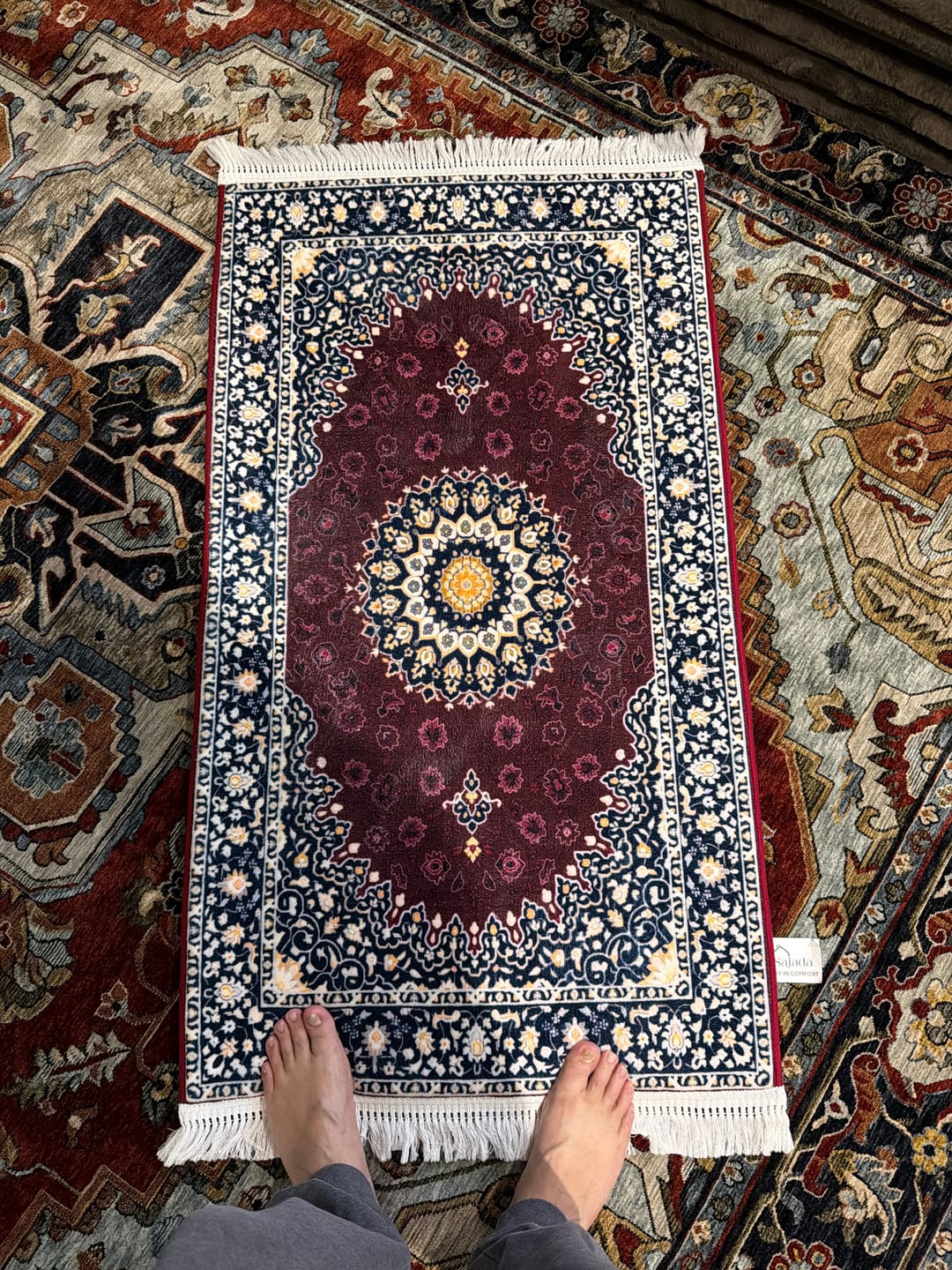 Customer photo review of Moroccan Padded Prayer Mat