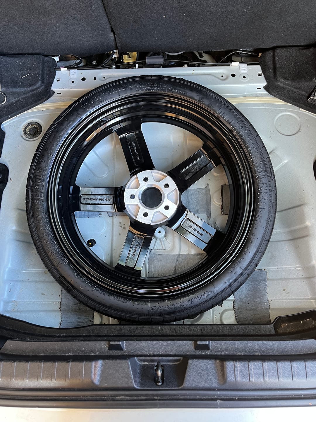 Customer photo review of For Toyota Corolla incl ZR models Space Saver Spare Wheel Kit - HUB CENTRIC - Braumach Spare Wheel Kit All Models - 2019-2026