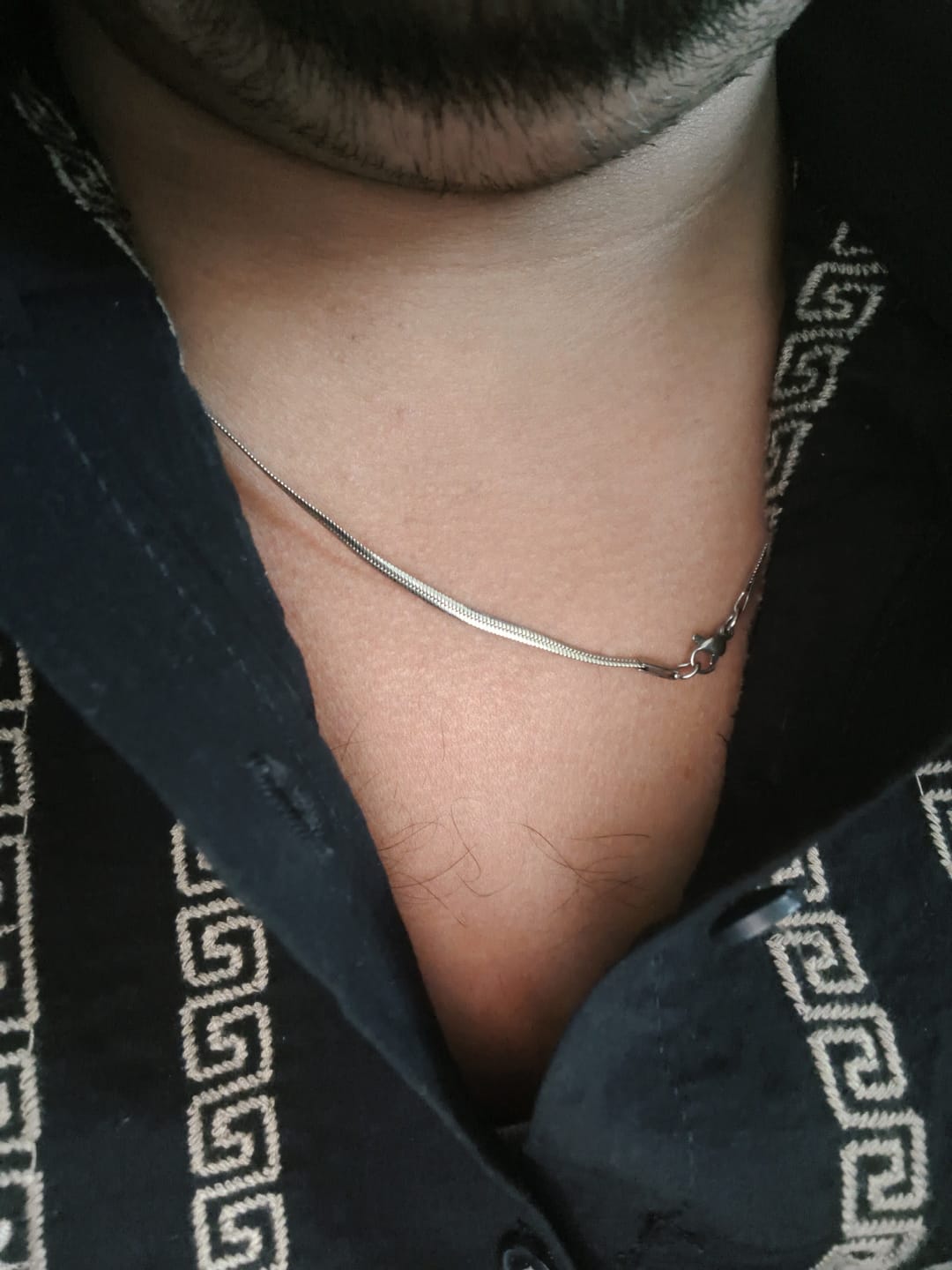 Customer photo review of Silver Snake Chain for Men