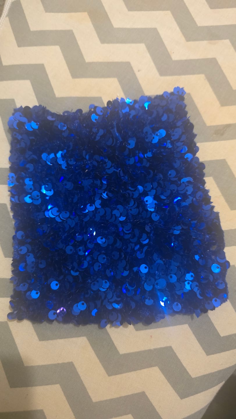 Customer photo review of Royal Blue Sequin on  Velvet