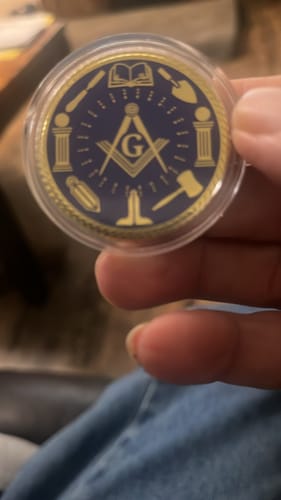 Customer photo review of MasonicMan Coin Bound by symbols | United as brothers