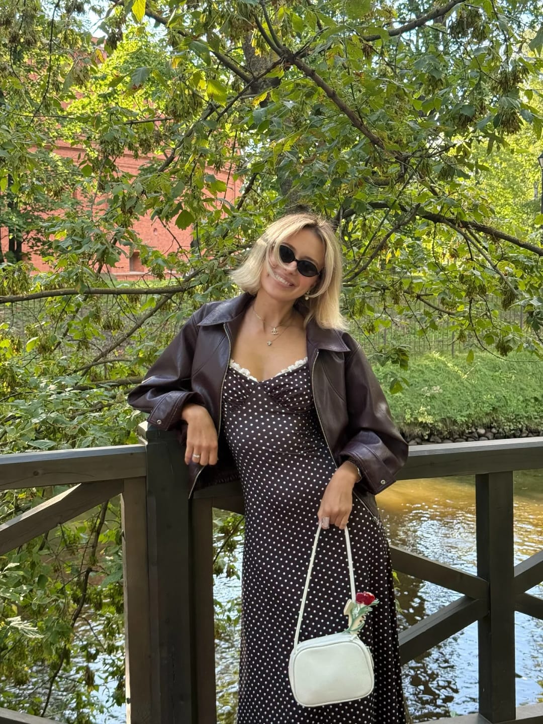 Customer photo review of Erika Zip Up Leather Jacket