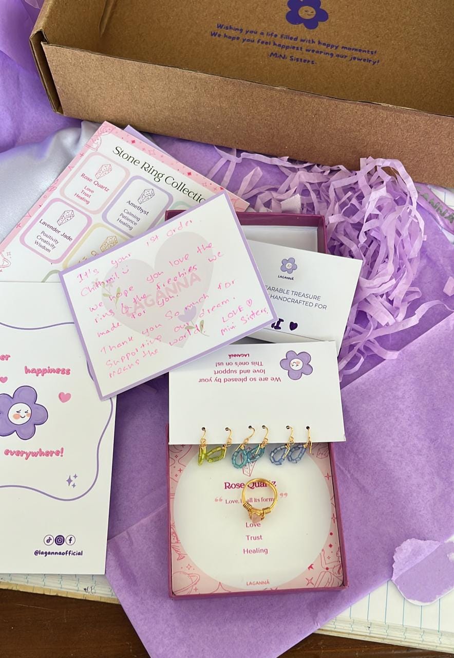 Customer photo review of Rose Quartz Irregular Stone Ring