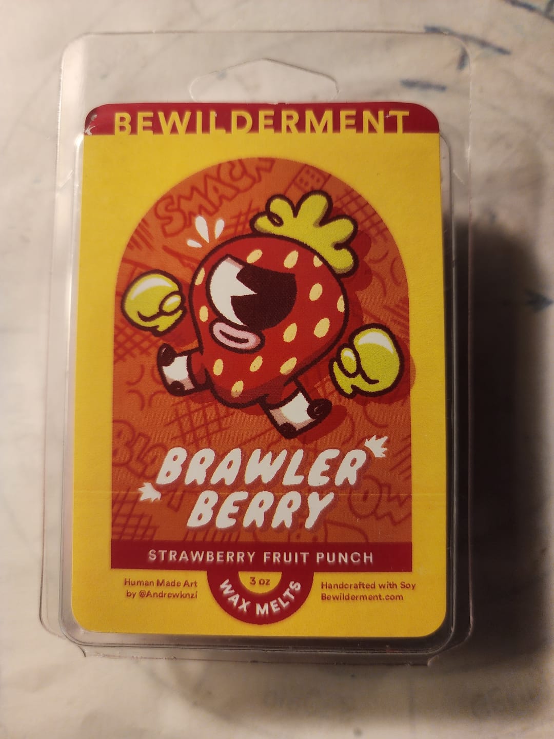 Customer photo review of Brawler Berry Wax Melts