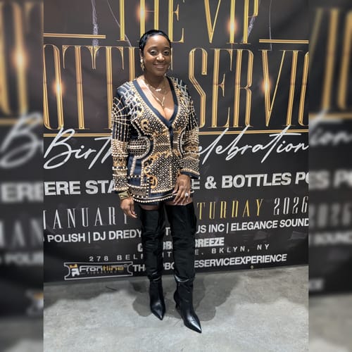 Customer photo review of EdenLily Pearl Blazer Dress