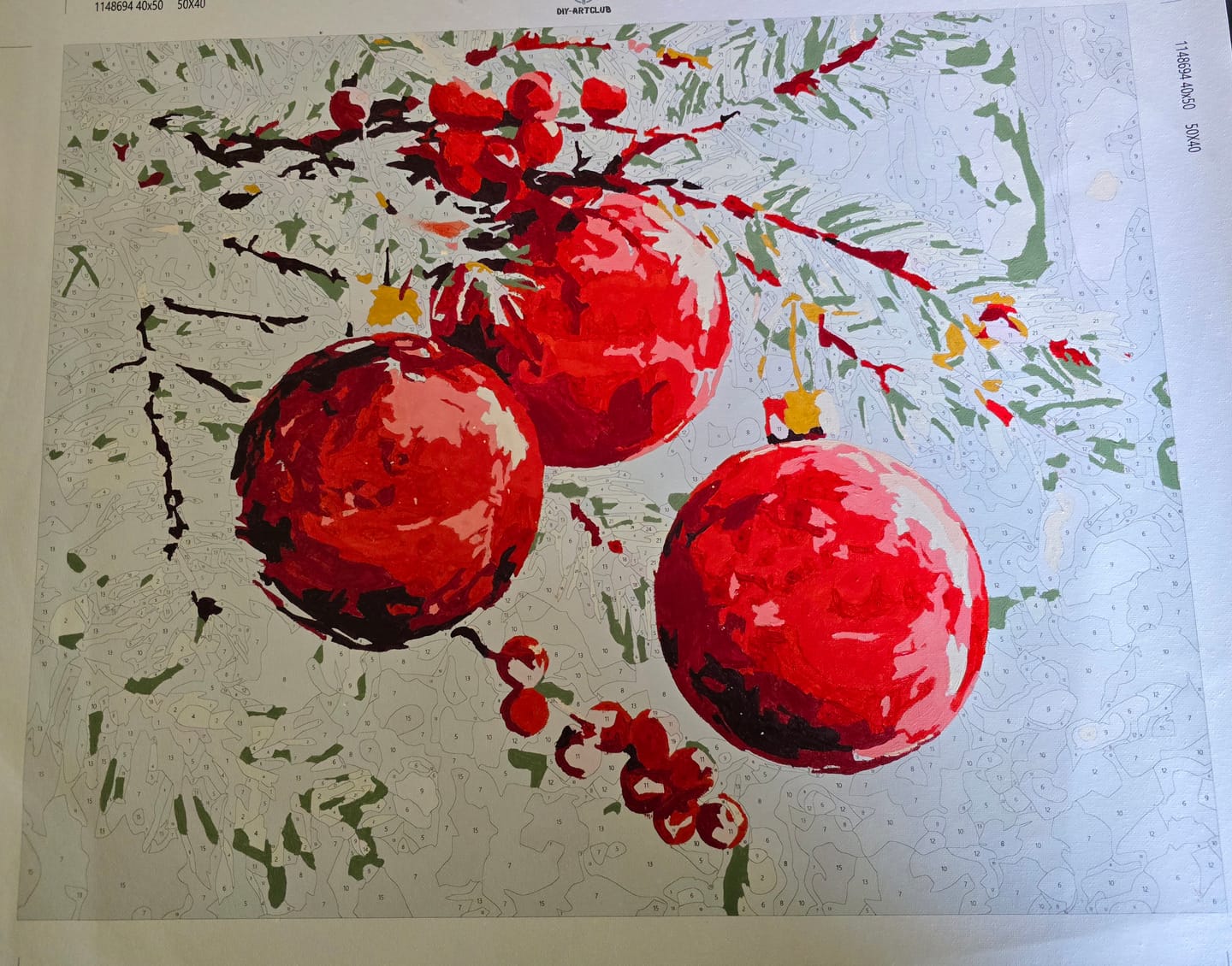 Customer photo review of Christmas ornaments | Paint by Number