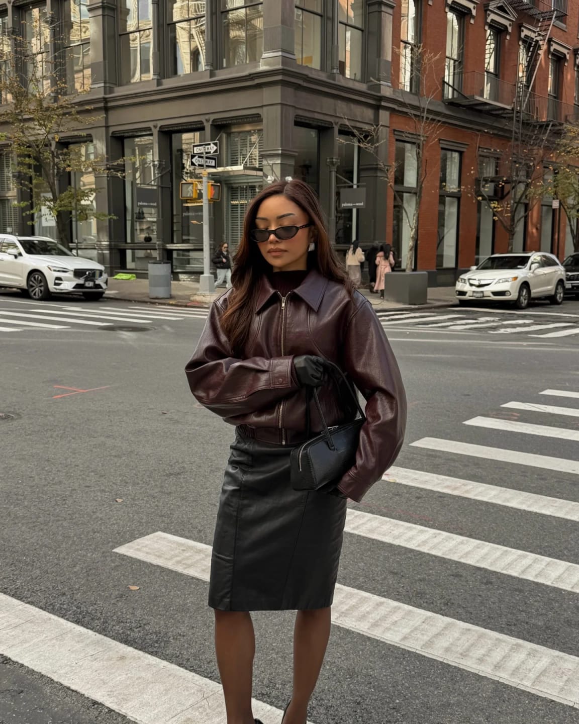 Customer photo review of Erika Zip Up Leather Jacket