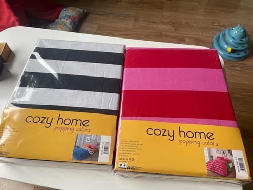 Customer photo review of Cozy Home Popping Colors Çift Kişilik Lastikli Çarşaflı Nevresim Takımı Blaze Kırmızı