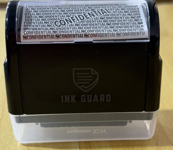 Customer photo review of InkGuard™ Privacy Stamp