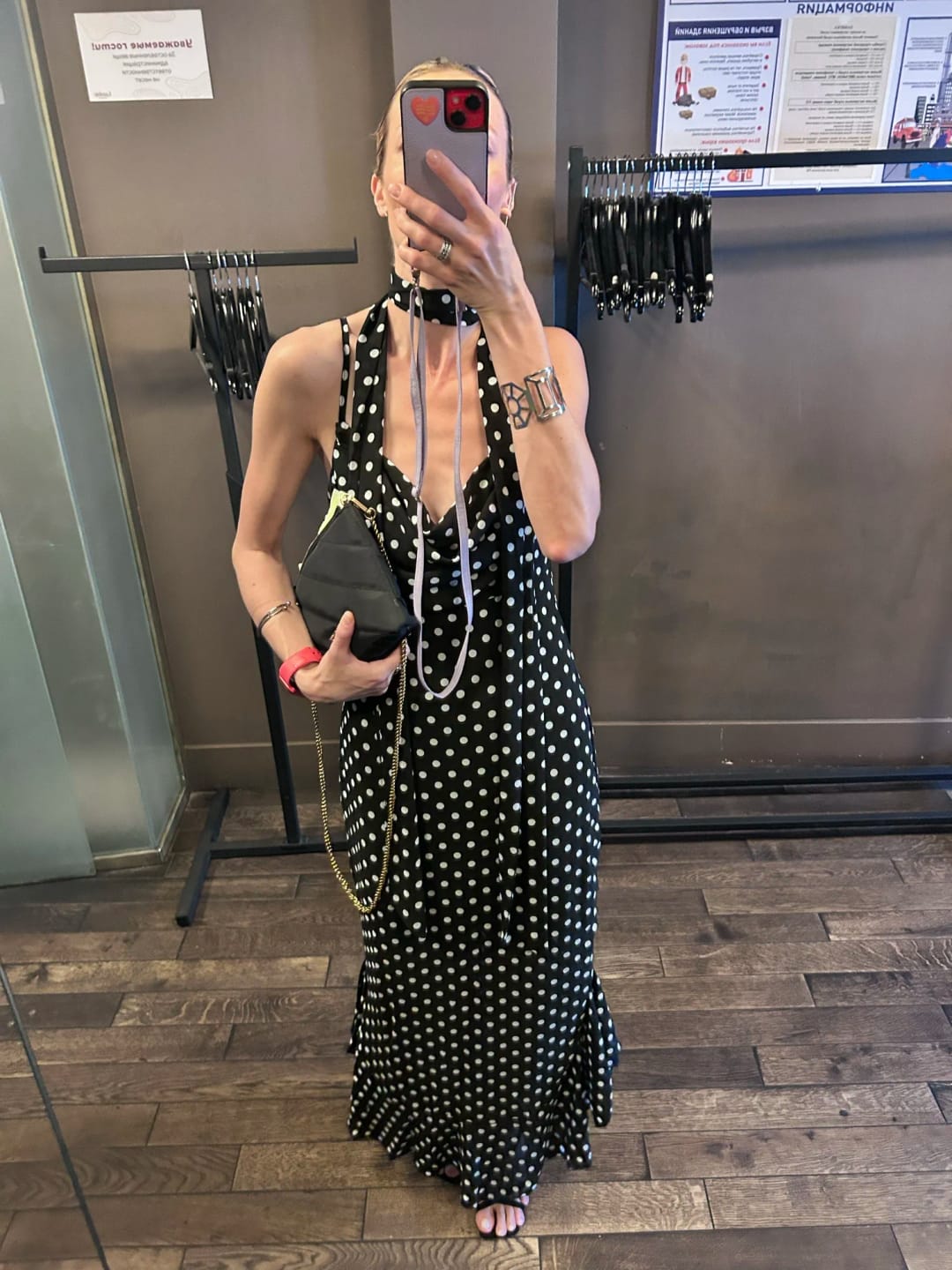 Customer photo review of Valerie Polka Dot Maxi Dress
