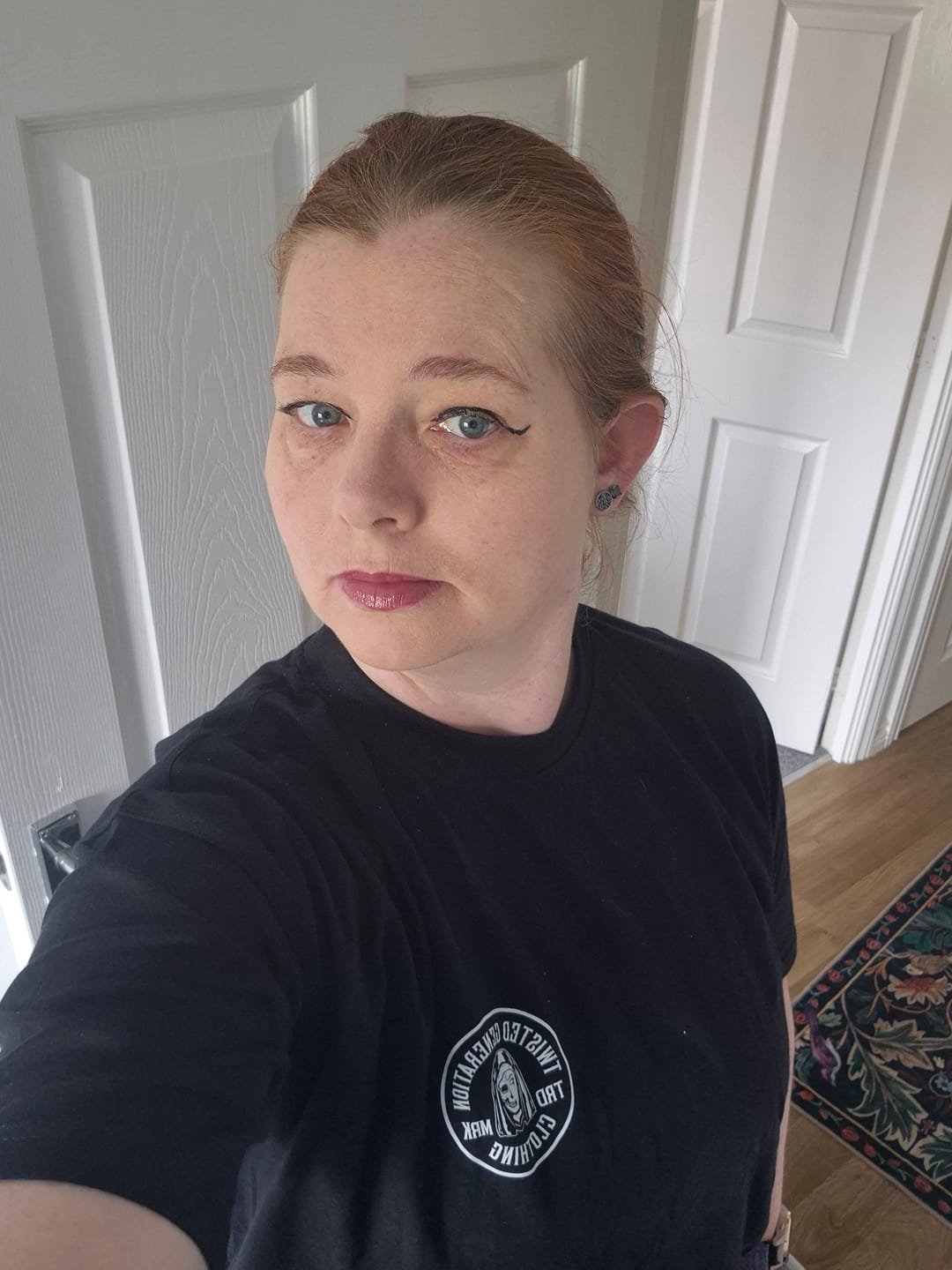Customer photo review of Nun Oversized T-shirt - Don't Pray For Me