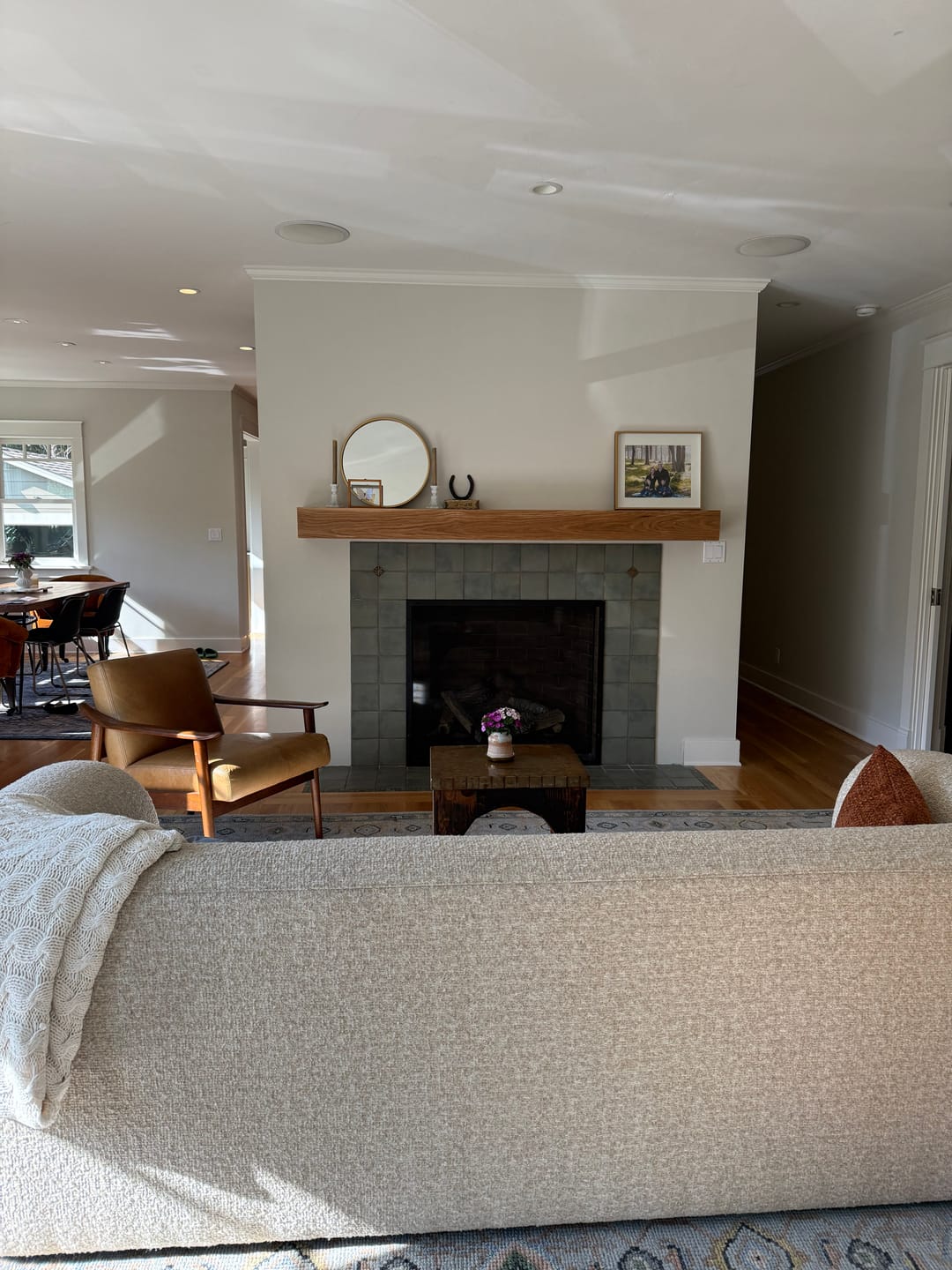 Customer photo review of White Oak Fireplace Mantel