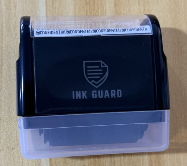 Customer photo review of InkGuard™ Privacy Stamp