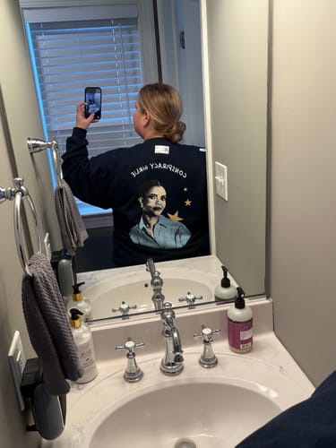 Customer photo review of Conspiracy Girlie Crewneck