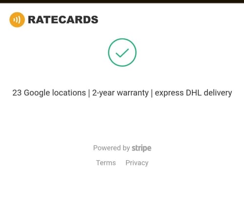 Customer photo review of Google Review Sticker - RATECARDS™