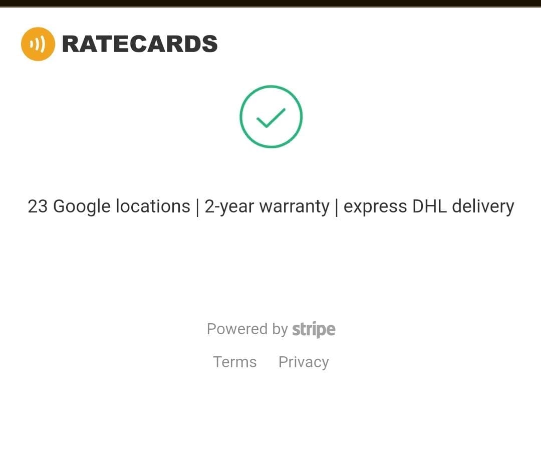 Customer photo review of Google Review Sticker - RATECARDS™