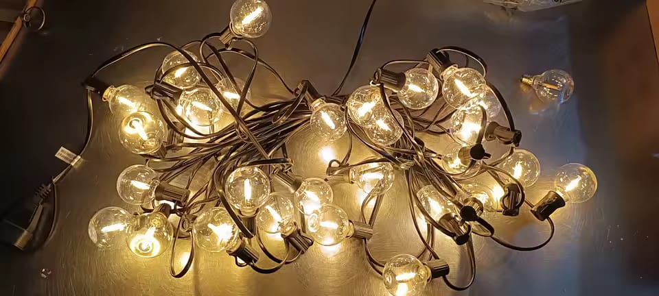 Customer photo review of LED Outdoor String Lights – Shatterproof & Weatherproof (Plugin)