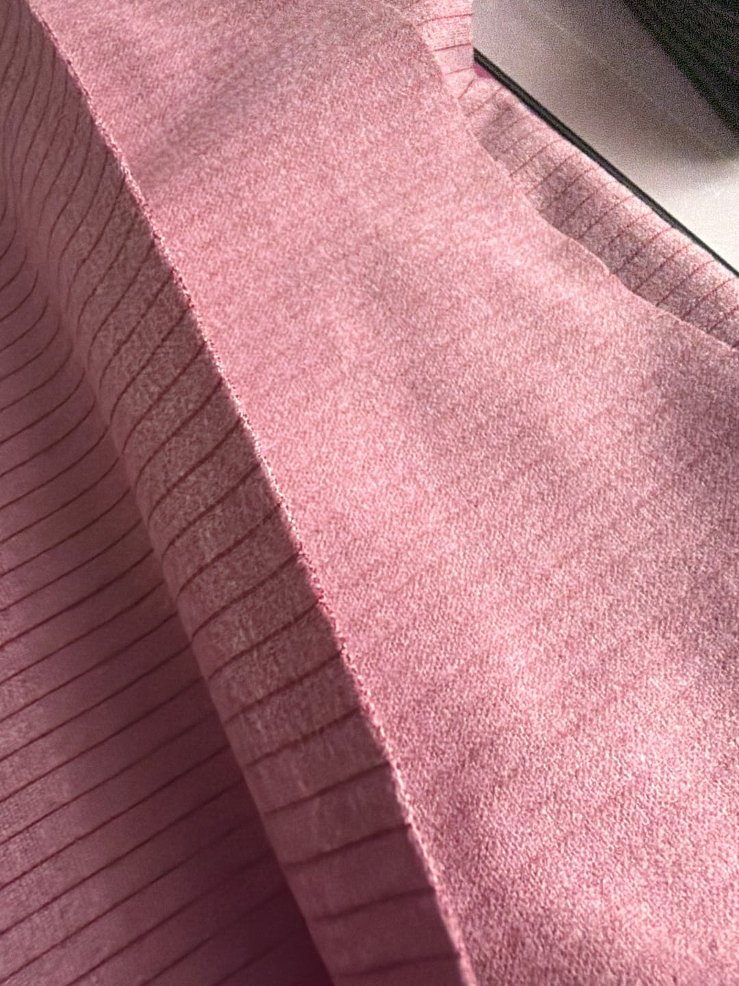 Customer photo review of Narrow Stripes Brushed Soft Knit Fabric
