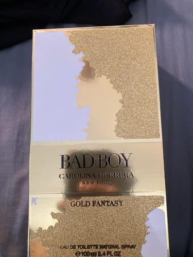 Customer photo review of Carolina Herrera Bad Boy Gold Fantasy Eau de Toilette Spray 3.4 oz for Men