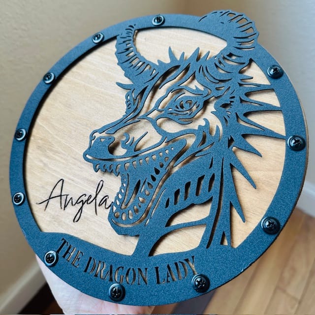 Customer photo review of Custom Pet Portrait, Metal & Wood Wall Plaque