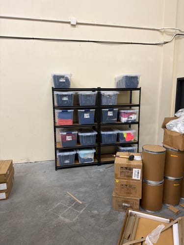 Customer photo review of Reibii 40"W x 20"D Metal Storage Shelves, 2,500lbs Heavy Duty Garage Shelving, Adjustable Shelves for Closet Warehouse Commercial