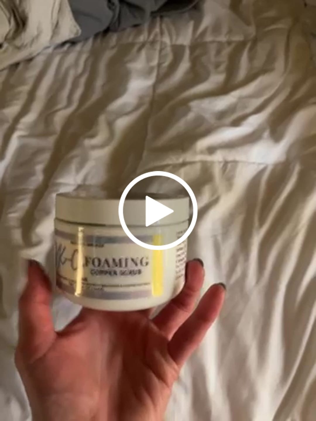 Customer video review of GHK-Cu Foaming Copper Scrub