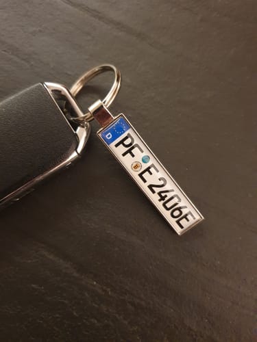 Customer photo review of Kennzeichen Schlüsselanhänger Mini Nummernschild Metall
