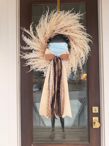 Customer photo review of Gathered Home Wreath Ribbon